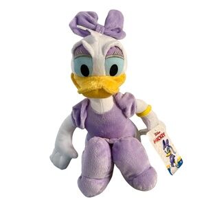 DAISY DUCK NWT 12” The Disney Store Stuffed Animal Authentic Purple White